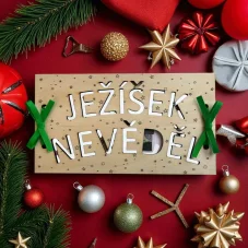 Dřevěná vánoční obálka na peníze – Ježíšek nevěděl