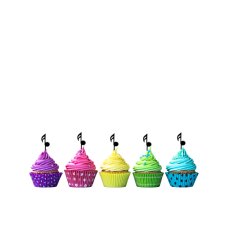 Mini zápich Nota (5 ks) – dekorace na muffiny, cupcakes a dezerty