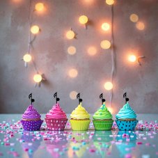Mini zápich Nota (5 ks) – dekorace na muffiny, cupcakes a dezerty