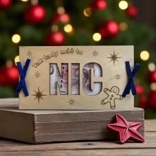 Dřevěná vánoční obálka na peníze – Tak tady máš to NIC