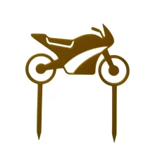 Zápich Motorka – dekorace na dort, do květin a kytic