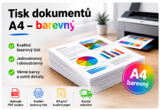 Tisk dokumentů A4 – barevný