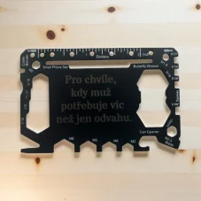 Multifunkční karta do peněženky s gravírováním