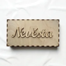 Dřevěná dárková krabička pro nevěstu – svatební dárkový set