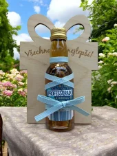 Dřevěný dárek s mini lahvičkou Professorado Caribbean Rum